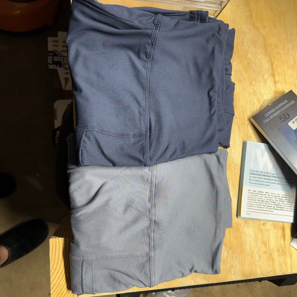 Blue and Gray Activewear Leggings